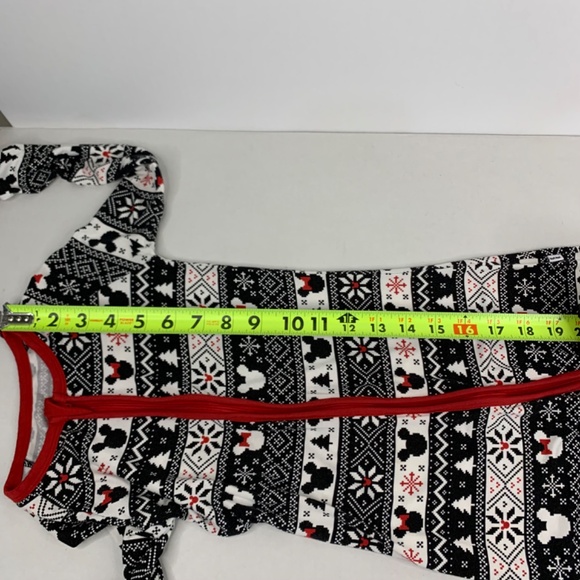 Girls Disney Little Sleepies Minnie Mouse fair isle zippy 1 piece pajama & tote - Picture 9 of 16